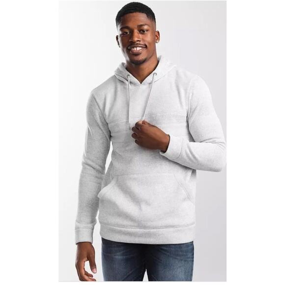 Buckle BKE Mens Hooded Luciano Grey Sweatshirt Kangaroo Pocket Size Large NEW - Picture 1 of 5